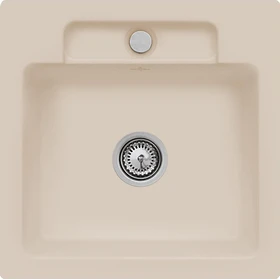 Villeroy & Boch Siluet 50 S Einbau Becken mittig almond