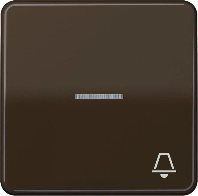 Jung Serie CD Wippe Duroplast mit Symbol "Klingel" und Lichtleiter, braun