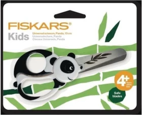 Fiskars Kinderschere Panda, gerundet, beidhändig, 130mm, schwarz/weiß