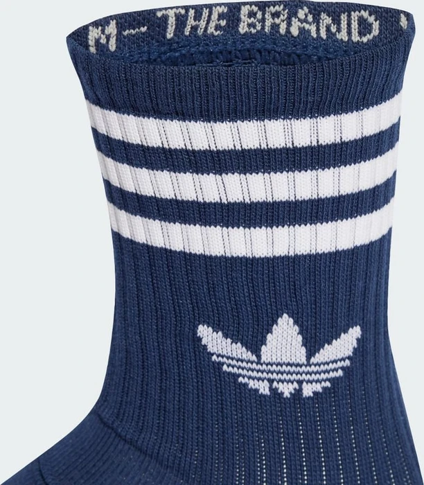 adidas 3-Streifen Crew Socken white/night indigo, 3 Paare