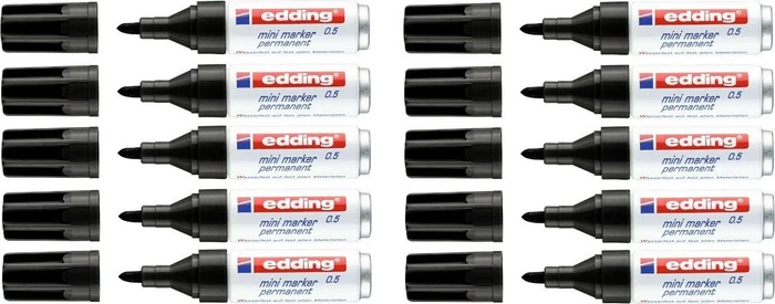 edding 0.5 mini Permanentmarker schwarz, 10er-Pack