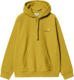 Carhartt Hooded American Script Sweatshirt Hoodie golden olive (Herren)