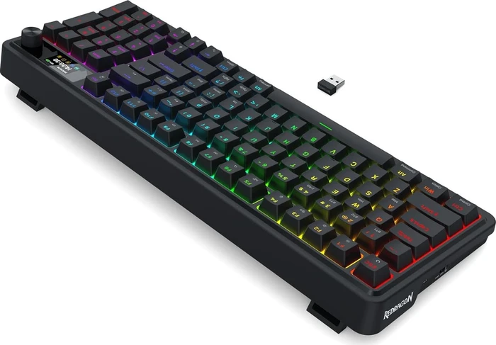 Redragon Galatin Pro K719 Wireless, schwarz, LEDs RGB, Outemu Red, USB/Bluetooth, US