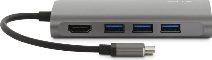 LMP USB-C Video Hub, 5-Port, USB-C 3.0 [Stecker], space gray