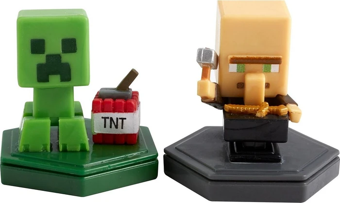 Mattel Minecraft - Earth Boost Repairing Villager / Mining Creeper