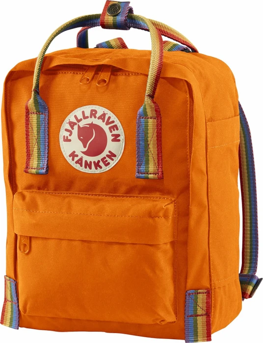 Fjällräven Kanken Rainbow Mini burnt orange/rainbow pattern
