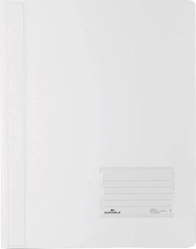 Durable Duralux Transluzent Schnellhefter, A4, weiß/transparent, 25er-Pack