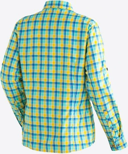 Maier Sports Nanni Hemd langarm blue yellow check (Damen)