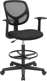 Songmics Ergonomischer Bürostuhl mit Armlehnen, schwarz