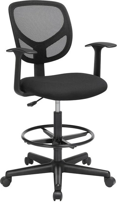 Songmics Ergonomischer Bürostuhl mit Armlehnen, schwarz