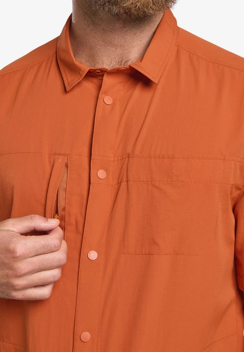 Jack Wolfskin Sierra Canyon Hemd kurzarm burnt orange (Herren)