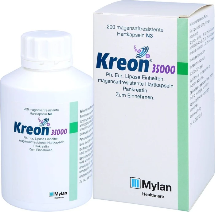 Kreon 35.000 Ph.Eur.Lipase Einheiten magensaftresistent Hartkapseln, 200 Stück