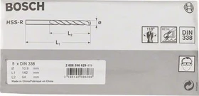 Bosch Professional HSS-R Spiralbohrer, 10.9x94x142mm, 5 Stück