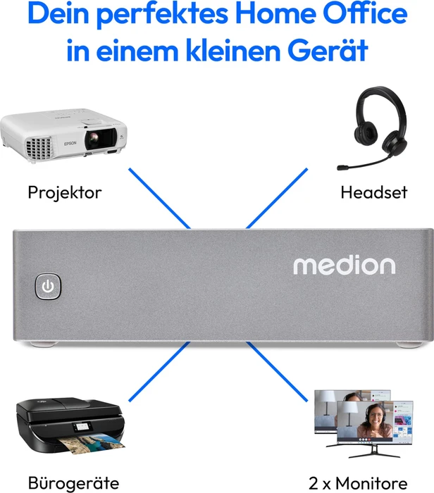 Medion S06e Mini-PC, N100, 16GB RAM, 512GB SSD