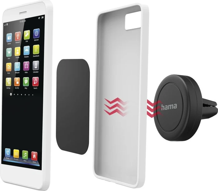 Hama Auto-Handyhalterung Magnet für Lüftung 360 Grad drehbar universal schwarz