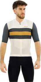 Santini Sleek Bengal Trikot kurzarm weiß (Herren)