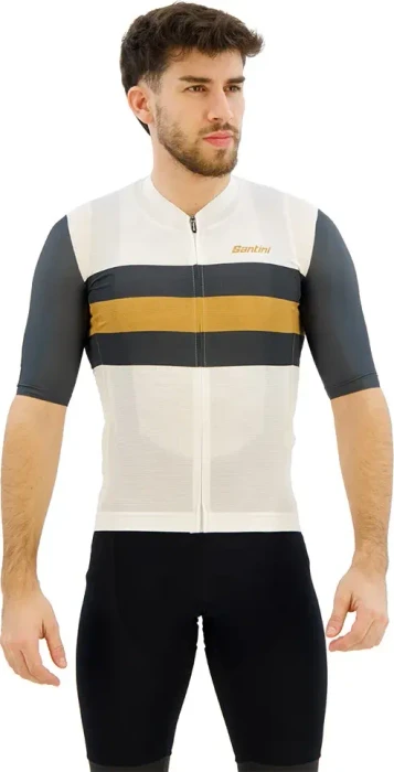 Santini Sleek Bengal Trikot kurzarm weiß (Herren)