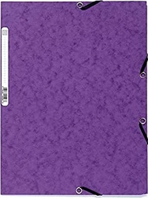 Exacompta Sammelmappe Colorspan 400g/m² mit Gummizug, A4, violett, 25er-Pack