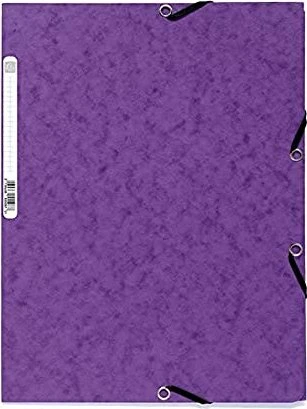 Exacompta Sammelmappe Colorspan 400g/m² mit Gummizug, A4, violett, 25er-Pack