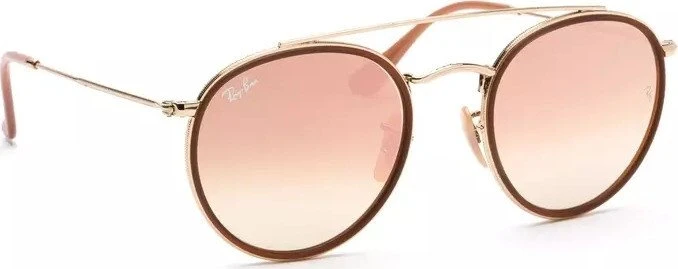 Ray-Ban Round Double Bridge gold/copper gradient flash