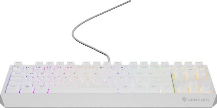 Genesis Thor 230 TKL, weiß, LEDs RGB, hot-swap, Outemu Red, USB, US