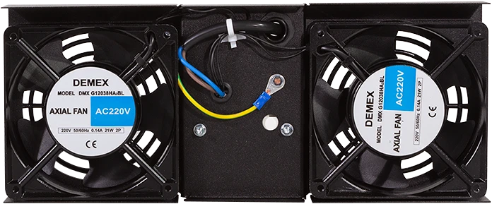 LogiLink Lüftermodul für Canovate Wandschränke, 2 Lüfter, schwarz