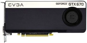 EVGA GeForce GTX 670, 2GB GDDR5, 2x DVI, HDMI, DP