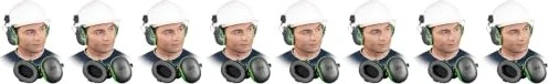 3M Peltor X5P3E Helm-Gehörschutz schwarz/grün