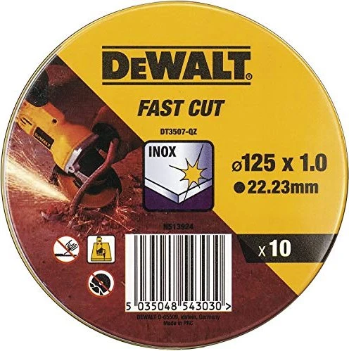 DeWalt DT3507 Inox Trennscheibe, 125x1x22.23mm, 10 Stück