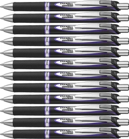 Pentel EnerGel Document Gel-Tintenroller – 2 Stück, Schwarz, Dokumentenecht, Wasserfest, ISO-zertifiziert