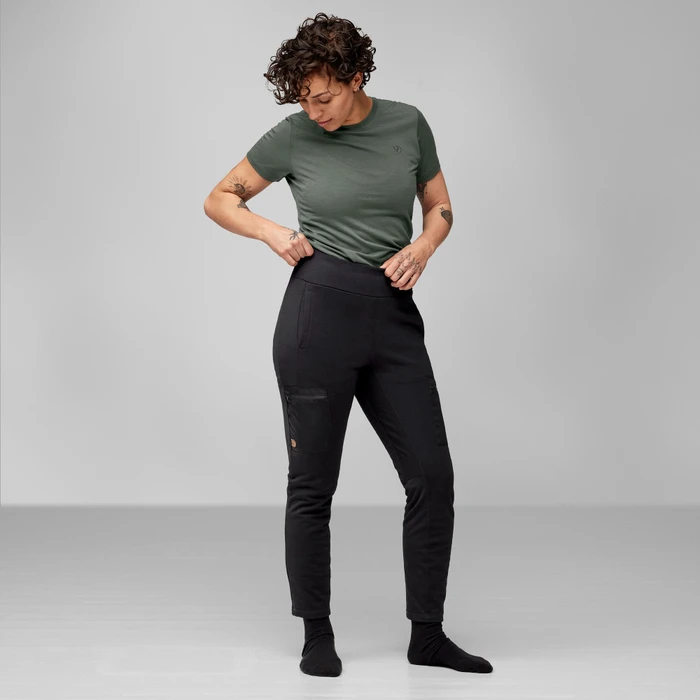 Fjällräven Keb Fleece Hose lang schwarz (Damen)
