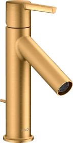 Hansgrohe Axor Starck Einhebel-Waschtischmischer 100 CoolStart mit Hebelgriff und Zugstangen-Ablaufgarnitur brushed gold optic