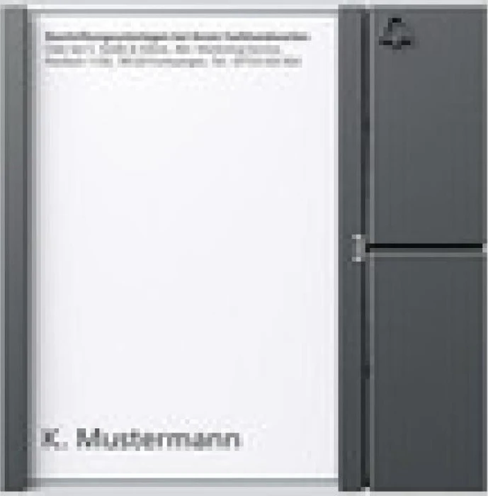 Siedle Tastenmodul BTM 650-01 DG, grau, 1 Ruftaste