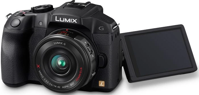 Panasonic Lumix DMC-G6 schwarz mit Objektiv Lumix G X Vario PZ 14-42mm 3.5-5.6 ASPH OIS