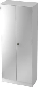 Hammerbacher Garderoben-Schrank 5OH V6200, Streifengriff, weiß/silber, Schrankwand