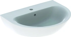 Geberit Renova Waschtisch 65cm, Hahnloch mittig, mit Überlauf, weiß