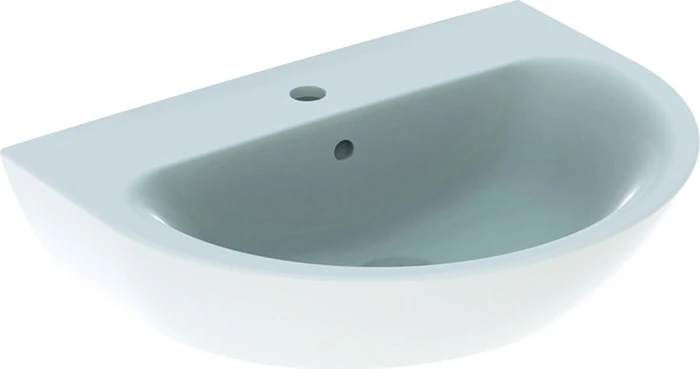 Geberit Renova Waschtisch 65cm, Hahnloch mittig, mit Überlauf, weiß