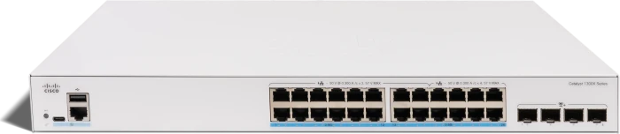 Cisco Catalyst 1300X Rackmount 2.5G Managed Switch, 24x RJ-45, 4x SFP28, 740W PoE++