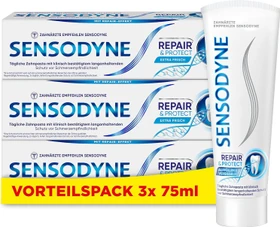 Sensodyne Repair & Protect Zahncreme, 225ml (3x 75ml)