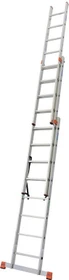 Krause Monto Tribilo Alu 3-tlg. Teleskop-Mehrzweckleiter treppengängig, 3x 8 Stufen
