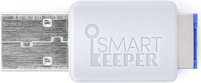 SmartKeeper Essential Lockable Flash Drive 32GB grau/blau, USB-A, USB 2.0