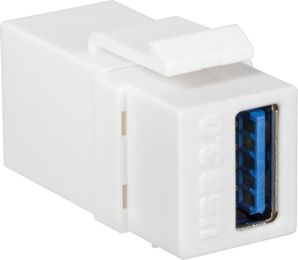 LogiLink Keystone Modul USB-A 3.0 Buchse via USB-A 3.0 Buchse, weiß
