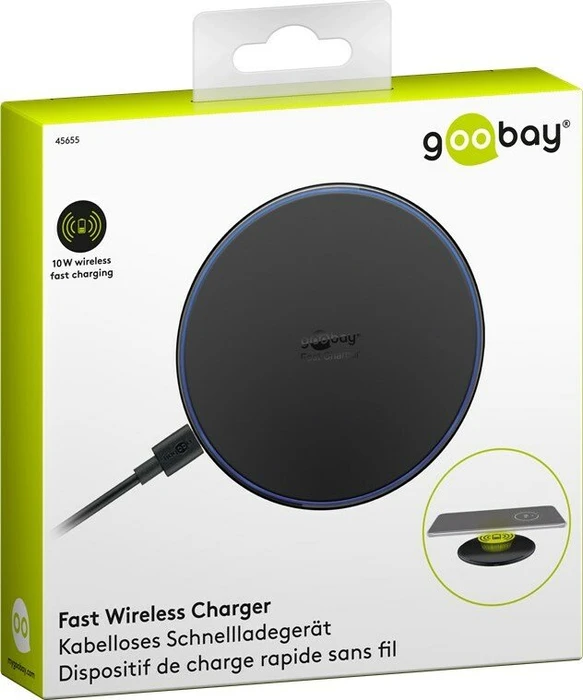 Wentronic Goobay kabelloses Schnellladegerät 10 W schwarz