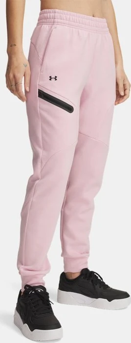 Under Armour Unstoppable Fleece Trainingshose lang prime pink/black (Damen)