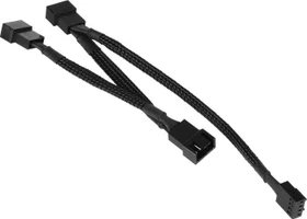 Phobya 4-Pin auf 3x 4-Pin Verteiler, sleeved, 20cm/30cm/40cm, schwarz