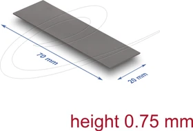 DeLOCK M.2 Wärmeleitpad 70x20x0.75mm, 1 Stück