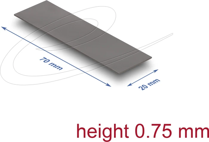 DeLOCK M.2 Wärmeleitpad 70x20x0.75mm, 1 Stück