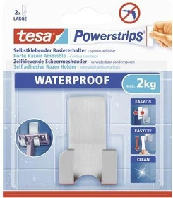 tesa Powerstrips Zoom Rasiererhalter edelstahl, Klebehalterung