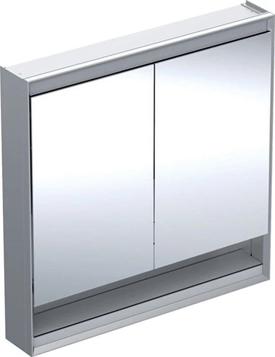 Geberit ONE Spiegelschrank ComfortLight, Nische, 2 Türen, AP-Montage, 90cm, Aluminium eloxiert