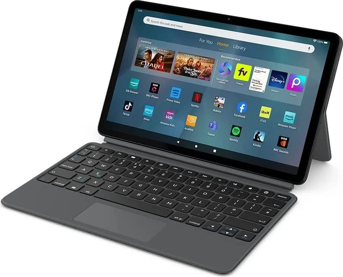 Amazon Tastaturhülle für Amazon Fire Max 11 (2023), schwarz, UK